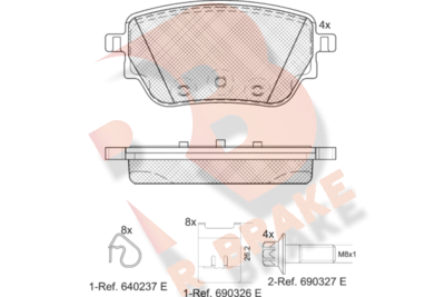 RB2353 R BRAKE Комплект тормозных колодок, дисковый тормоз