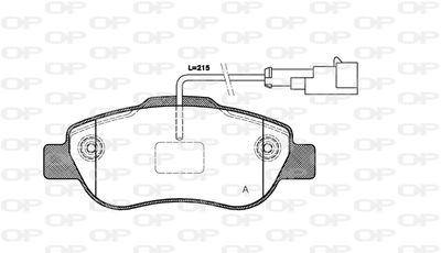 BPA110021 OPEN PARTS Комплект тормозных колодок, дисковый тормоз