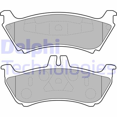 LP1692 DELPHI Комплект тормозных колодок, дисковый тормоз