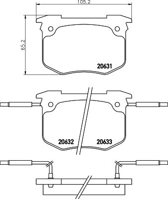 MDB1315 MINTEX Комплект тормозных колодок, дисковый тормоз