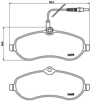 P61096 BREMBO Комплект тормозных колодок, дисковый тормоз