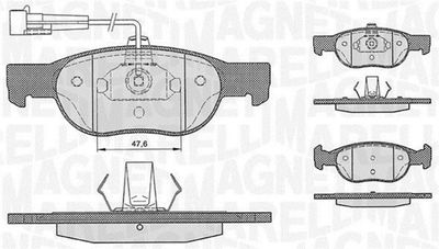 363916060222 MAGNETI MARELLI Комплект тормозных колодок, дисковый тормоз