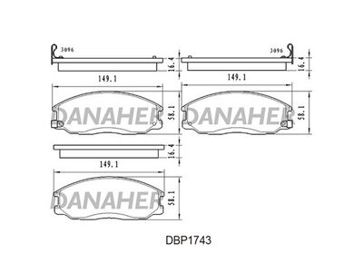 DBP1743 DANAHER Комплект тормозных колодок, дисковый тормоз