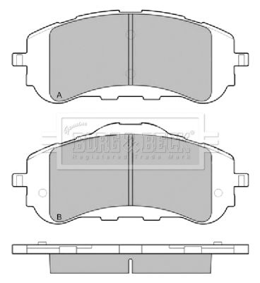 BBP2450 BORG & BECK Комплект тормозных колодок, дисковый тормоз