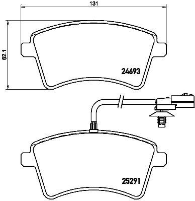 P68058 BREMBO Комплект тормозных колодок, дисковый тормоз