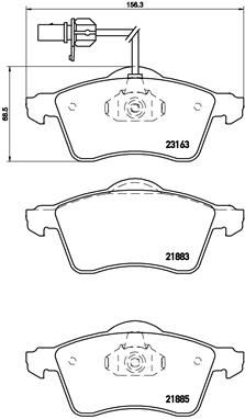 P85049 BREMBO Комплект тормозных колодок, дисковый тормоз