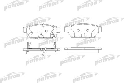PBP1013 PATRON Комплект тормозных колодок, дисковый тормоз
