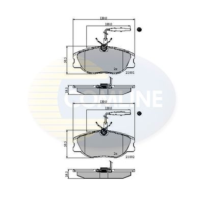 CBP11001 COMLINE Комплект тормозных колодок, дисковый тормоз