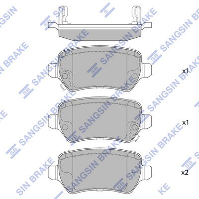 SP1536 Hi-Q Комплект тормозных колодок, дисковый тормоз