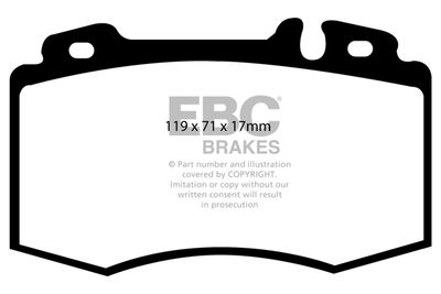 DP1363 EBC Brakes Комплект тормозных колодок, дисковый тормоз