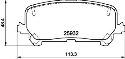 8DB355040461 HELLA PAGID Комплект тормозных колодок, дисковый тормоз