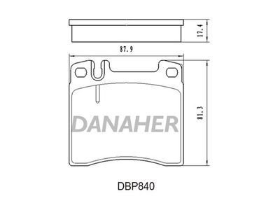 DBP840 DANAHER Комплект тормозных колодок, дисковый тормоз