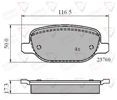 ADB01769 COMLINE Комплект тормозных колодок, дисковый тормоз