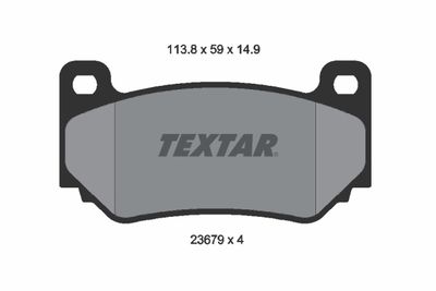 2367901 TEXTAR Комплект тормозных колодок, дисковый тормоз