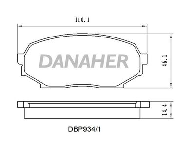 DBP9341 DANAHER Комплект тормозных колодок, дисковый тормоз
