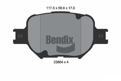 BPD2057 BENDIX Braking Комплект тормозных колодок, дисковый тормоз