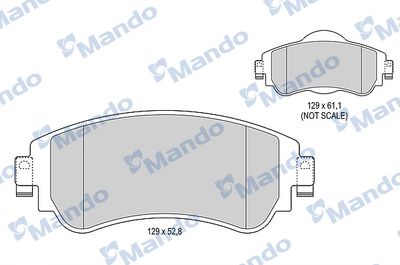 MBF015939 MANDO Комплект тормозных колодок, дисковый тормоз