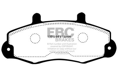 DP918 EBC Brakes Комплект тормозных колодок, дисковый тормоз