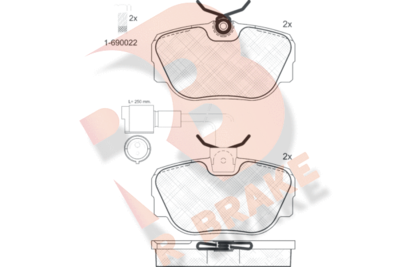 RB0766006 R BRAKE Комплект тормозных колодок, дисковый тормоз