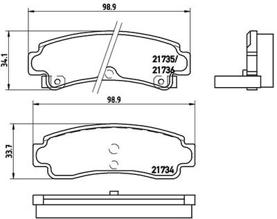 P56063 BREMBO Комплект тормозных колодок, дисковый тормоз