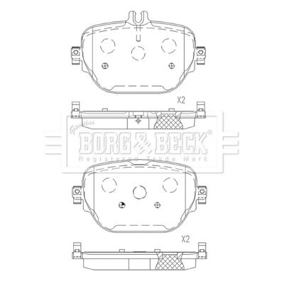 BBP2685 BORG & BECK Комплект тормозных колодок, дисковый тормоз