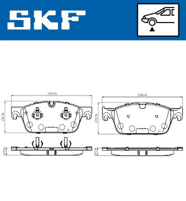 VKBP80632 SKF Комплект тормозных колодок, дисковый тормоз