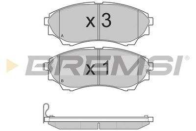 BP3232 BREMSI Комплект тормозных колодок, дисковый тормоз