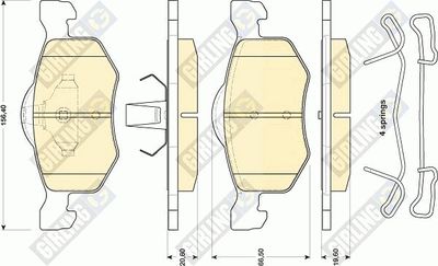 6117532 GIRLING Комплект тормозных колодок, дисковый тормоз