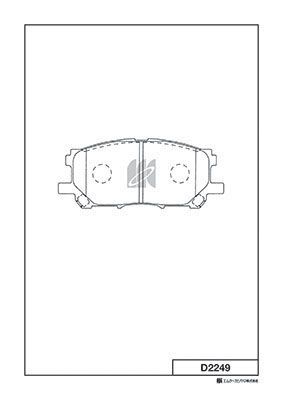 D2249 MK Kashiyama Комплект тормозных колодок, дисковый тормоз