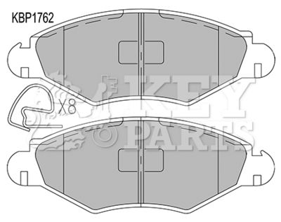 KBP1762 KEY PARTS Комплект тормозных колодок, дисковый тормоз