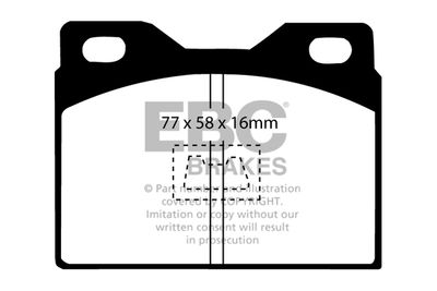 DP2220 EBC Brakes Комплект тормозных колодок, дисковый тормоз