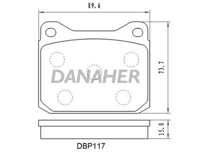 DBP117 DANAHER Комплект тормозных колодок, дисковый тормоз