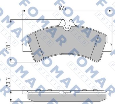 FO923681 FOMAR Friction Комплект тормозных колодок, дисковый тормоз