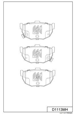 D1113MH MK Kashiyama Комплект тормозных колодок, дисковый тормоз