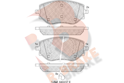 RB2383 R BRAKE Комплект тормозных колодок, дисковый тормоз