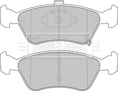 BBP1684 BORG & BECK Комплект тормозных колодок, дисковый тормоз