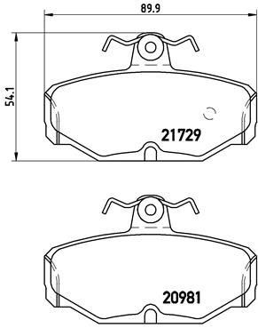 P24079 BREMBO Комплект тормозных колодок, дисковый тормоз