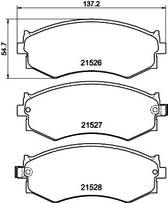 8DB355029301 HELLA Комплект тормозных колодок, дисковый тормоз