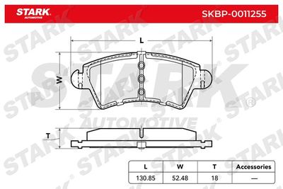SKBP0011255 Stark Комплект тормозных колодок, дисковый тормоз