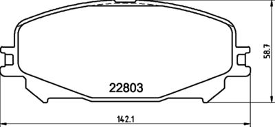 8DB355039201 HELLA Комплект тормозных колодок, дисковый тормоз