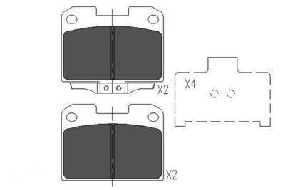 KBP5531 KAVO PARTS Комплект тормозных колодок, дисковый тормоз