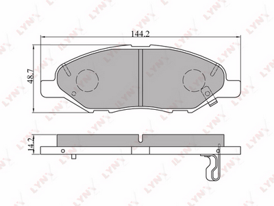 BD5707 LYNXauto Комплект тормозных колодок, дисковый тормоз