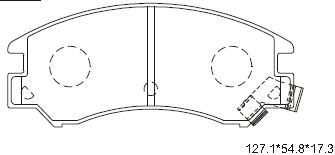 KD3763 ASIMCO Комплект тормозных колодок, дисковый тормоз