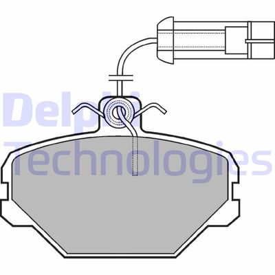 LP566 DELPHI Комплект тормозных колодок, дисковый тормоз