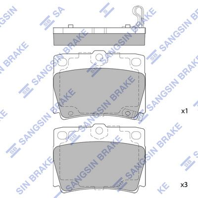 SP1522 Hi-Q Комплект тормозных колодок, дисковый тормоз