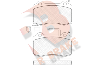 RB1058 R BRAKE Комплект тормозных колодок, дисковый тормоз