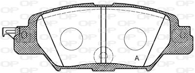 BPA167700 OPEN PARTS Комплект тормозных колодок, дисковый тормоз