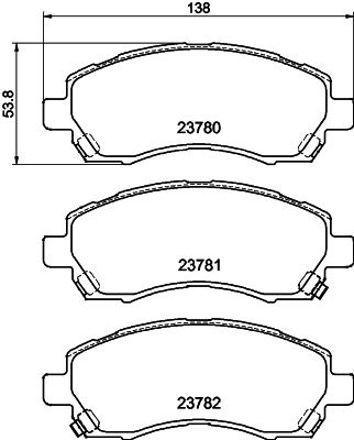 8DB355027931 HELLA PAGID Комплект тормозных колодок, дисковый тормоз