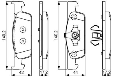 0986495334 BOSCH Комплект тормозных колодок, дисковый тормоз