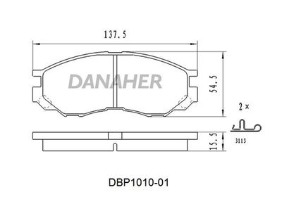 DBP101001 DANAHER Комплект тормозных колодок, дисковый тормоз
